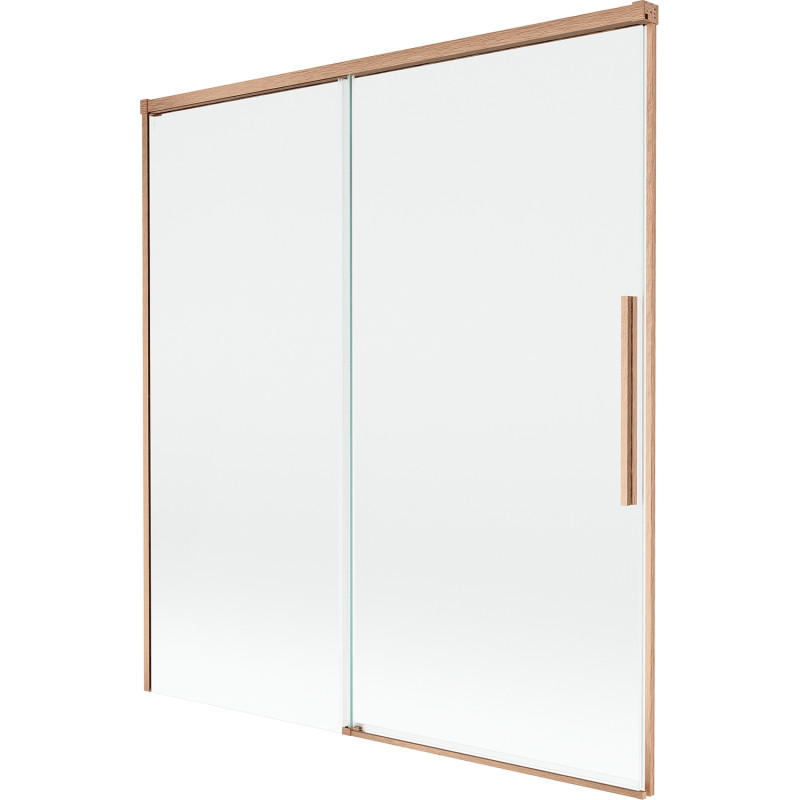 Mexen Rox 2-panel sliding bathtub screen 150 x 150 cm, transparent, brushed copper - 8C9-150-001-65-00