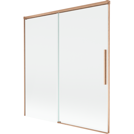 Mexen Rox shower screen 2-panel sliding 150 x 150 cm, transparent, brushed copper - 8C9-150-001-65-00