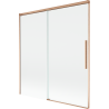 Mexen Rox 2-panel sliding bathtub screen 150 x 150 cm, transparent, brushed copper - 8C9-150-001-65-00