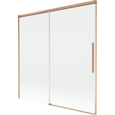 Mexen Rox 2-wing sliding bathtub screen 160 x 150 cm, transparent, brushed copper - 8C9-160-001-65-00
