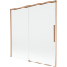 Mexen Rox two-panel sliding bathtub screen 160 x 150 cm, transparent, brushed copper - 8C9-160-001-65-00