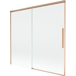 Mexen Rox 2-wing sliding bathtub screen 170 x 150 cm, transparent, brushed copper - 8C9-170-001-65-00