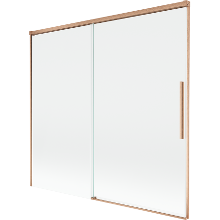 Mexen Rox 2-panel sliding bathtub screen 170 x 150 cm, transparent, brushed copper - 8C9-170-001-65-00
