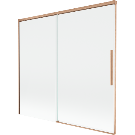 Mexen Rox 2-wing sliding bathtub screen 170 x 150 cm, transparent, brushed copper - 8C9-170-001-65-00