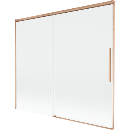 Mexen Rox 2-wing sliding shower screen 180 x 150 cm, transparent, brushed copper - 8C9-180-001-65-00