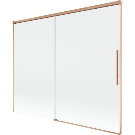 Mexen Rox 2-panel sliding bath screen 190 x 150 cm, transparent, brushed copper - 8C9-190-001-65-00