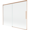 Mexen Rox bath screen 2-panel sliding 190 x 150 cm, transparent, brushed copper - 8C9-190-001-65-00
