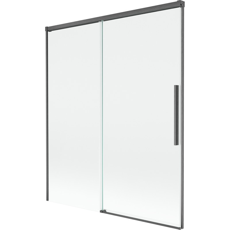Mexen Rox 2-panel sliding bathtub screen 140 x 150 cm, transparent, brushed gun gray - 8C9-140-001-66-00