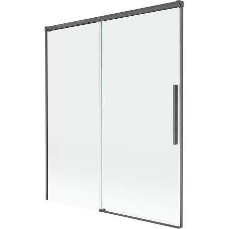 Mexen Rox 2-panel sliding bathtub screen 140 x 150 cm, transparent, brushed gun gray - 8C9-140-001-66-00