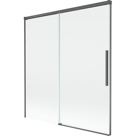 Mexen Rox 2-wing sliding bathtub screen 150 x 150 cm, transparent, gun gray brushed - 8C9-150-001-66-00