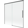 Mexen Rox 2-wing sliding bathtub screen 160 x 150 cm, transparent, brushed gun gray - 8C9-160-001-66-00