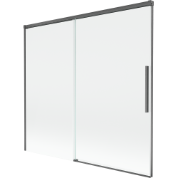 Mexen Rox two-panel sliding bathtub screen 170 x 150 cm, transparent, brushed gun gray - 8C9-170-001-66-00