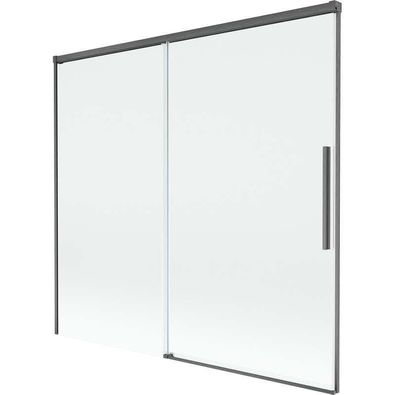 Mexen Rox two-panel sliding bathtub screen 170 x 150 cm, transparent, brushed gun gray - 8C9-170-001-66-00