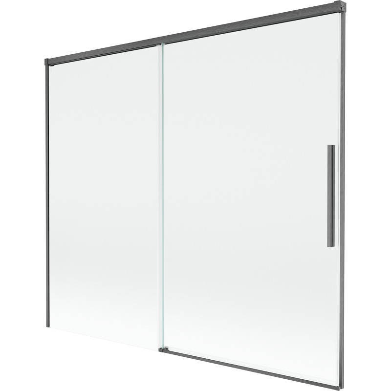 Mexen Rox 2-panel sliding bathtub screen 180 x 150 cm, transparent, brushed gun gray - 8C9-180-001-66-00