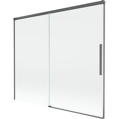 Mexen Rox 2-panel sliding bathtub screen 180 x 150 cm, transparent, brushed gun gray - 8C9-180-001-66-00