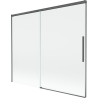 Mexen Rox 2-panel sliding bathtub screen 180 x 150 cm, transparent, brushed gun gray - 8C9-180-001-66-00