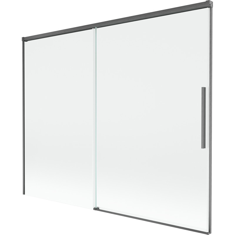 Mexen Rox 2-panel sliding bathtub screen 190 x 150 cm, transparent, brushed gun gray - 8C9-190-001-66-00
