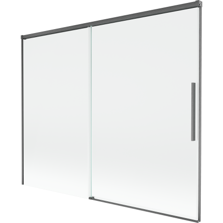 Mexen Rox 2-panel sliding bathtub screen 190 x 150 cm, transparent, brushed gun gray - 8C9-190-001-66-00