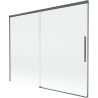 Mexen Rox shower screen, 2-panel sliding 190 x 150 cm, transparent, brushed gun gray - 8C9-190-001-66-00