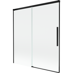 Mexen Rox 2-panel Sliding Bathtub Screen 150 x 150 cm, Transparent, Black - 8C9-150-001-70-00