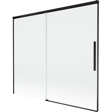 Mexen Rox 2-panel retractable bathtub screen 180 x 150 cm, transparent, black - 8C9-180-001-70-00