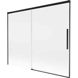 Mexen Rox 2-wing sliding bathtub screen 190 x 150 cm, transparent, black - 8C9-190-001-70-00