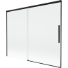 Mexen Rox 2-wing sliding bathtub screen 190 x 150 cm, transparent, black - 8C9-190-001-70-00
