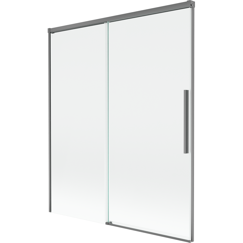 Mexen Rox 2-panel Sliding Shower Screen 140 x 150 cm, Transparent, Gun Metal - 8C9-140-001-95-00