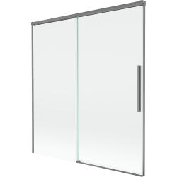 Mexen Rox 2-Panel Sliding Bathtub Screen 150 x 150 cm, Transparent, Gun Metal - 8C9-150-001-95-00