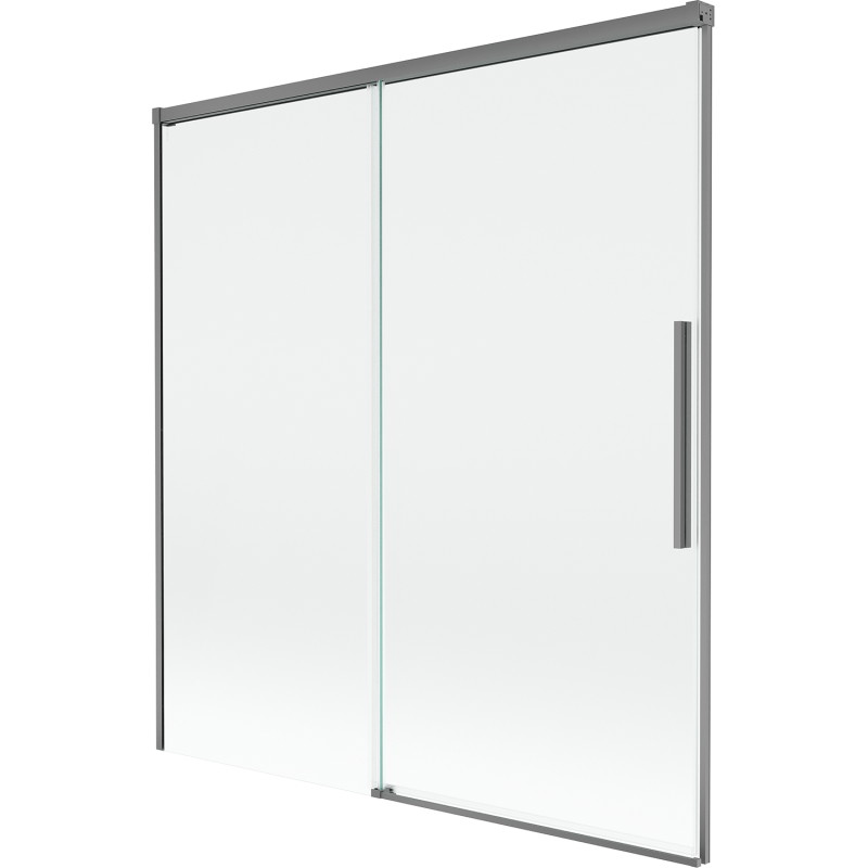 Mexen Rox 2-Panel Sliding Bathtub Screen 150 x 150 cm, Transparent, Gun Metal - 8C9-150-001-95-00