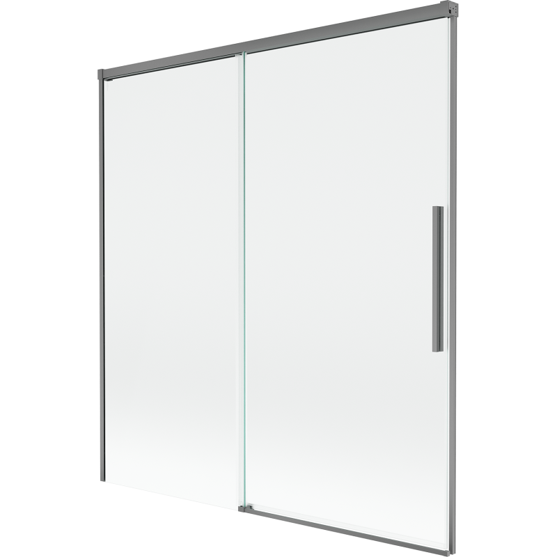 Mexen Rox 2-Panel Sliding Shower Screen 150 x 150 cm, Transparent, Gun Metal - 8C9-150-001-95-00
