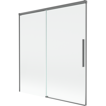 Mexen Rox 2-Panel Sliding Bathtub Screen 150 x 150 cm, Transparent, Gun Metal - 8C9-150-001-95-00