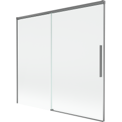 Mexen Rox 2-wing slideable bathtub screen 170 x 150 cm, transparent, gun metal - 8C9-170-001-95-00