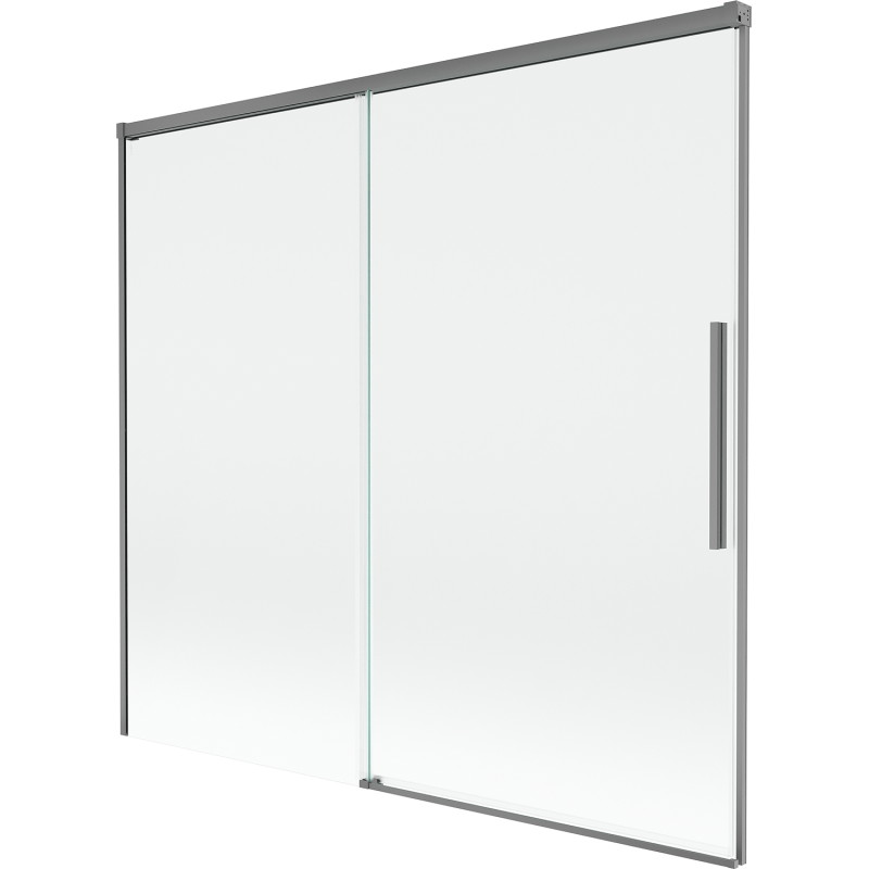 Mexen Rox 2-wing slideable bathtub screen 170 x 150 cm, transparent, gun metal - 8C9-170-001-95-00