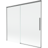 Mexen Rox 2-wing slideable bathtub screen 170 x 150 cm, transparent, gun metal - 8C9-170-001-95-00
