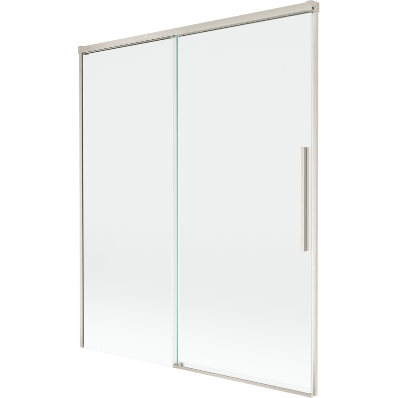 Mexen Rox sliding bathtub screen, 2-wing, 140 x 150 cm, transparent, brushed nickel - 8C9-140-001-97-00