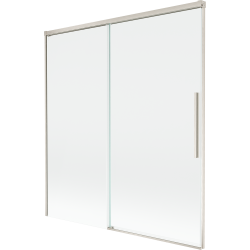 Mexen Rox shower screen 2-panel sliding 150 x 150 cm, transparent, brushed nickel - 8C9-150-001-97-00