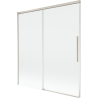 Mexen Rox shower screen 2-panel sliding 150 x 150 cm, transparent, brushed nickel - 8C9-150-001-97-00