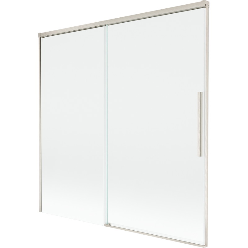 Mexen Rox 2-wing sliding bathtub screen 160 x 150 cm, transparent, brushed nickel - 8C9-160-001-97-00