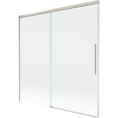 Mexen Rox 2-wing retractable shower screen 160 x 150 cm, transparent, brushed nickel - 8C9-160-001-97-00