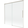 Mexen Rox 2-wing sliding bathtub screen 160 x 150 cm, transparent, brushed nickel - 8C9-160-001-97-00