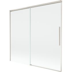 Mexen Rox 170 x 150 cm, 2-wing sliding bathtub screen, transparent, brushed nickel - 8C9-170-001-97-00