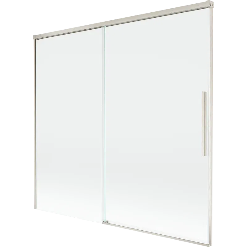 Mexen Rox 2-Wing Sliding Shower Screen 170 x 150 cm, Transparent, Brushed Nickel - 8C9-170-001-97-00