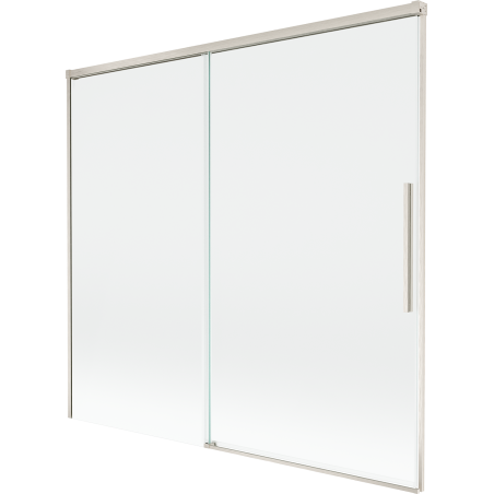 Mexen Rox 170 x 150 cm, 2-wing sliding bathtub screen, transparent, brushed nickel - 8C9-170-001-97-00
