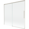 Mexen Rox 170 x 150 cm, 2-wing sliding bathtub screen, transparent, brushed nickel - 8C9-170-001-97-00