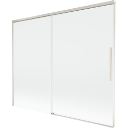 Mexen Rox 2-Wing Sliding Shower Screen 190 x 150 cm, Transparent, Brushed Nickel - 8C9-190-001-97-00