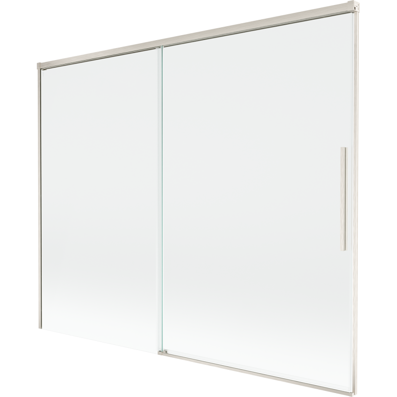 Mexen Rox 2-Wing Sliding Shower Screen 190 x 150 cm, Transparent, Brushed Nickel - 8C9-190-001-97-00