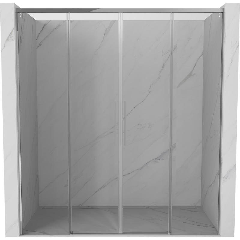 Mexen Rox Duo Sliding Shower Door 180 cm, Transparent, Chrome - 8C2-180-002-01-00