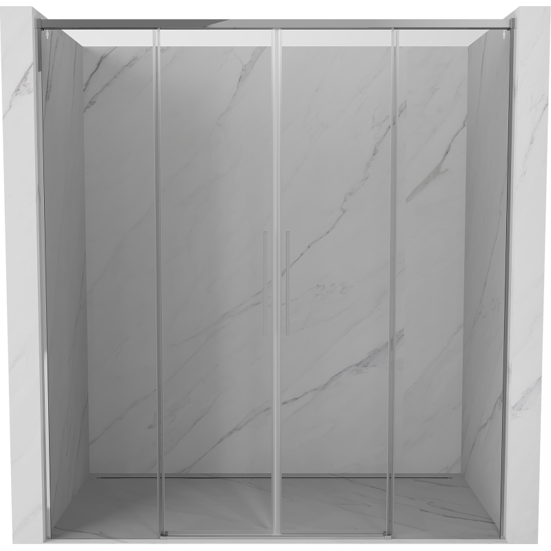 Mexen Rox sliding shower door 180 cm, transparent, chrome - 8C2-180-002-01-00