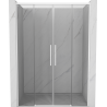 Mexen Rox Duo sliding shower doors 140 cm, transparent, white - 8C2-140-002-20-00